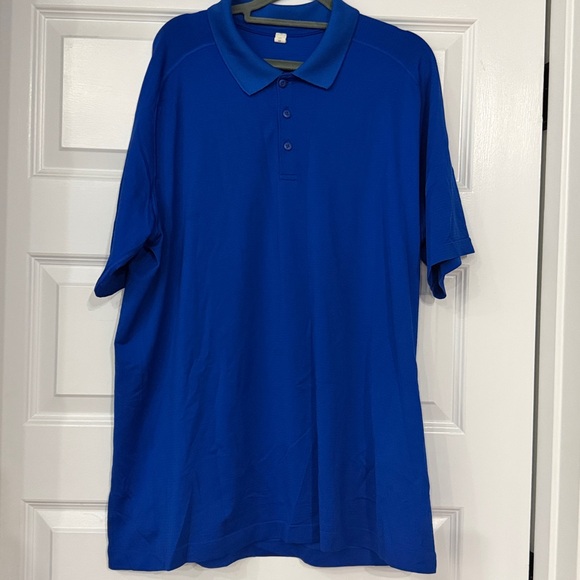 Lululemon Metal Vent Tech Polo Mens XXL Royal Blue - Picture 2 of 8